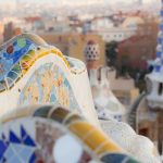 El park Güell en Barcelona