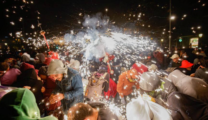 fiesta mayor en el distrito de eixample